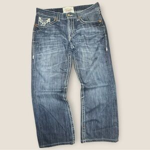 Big Star Pioneer Jeans Mens 34S Distressed Wash Straight Denim Y2K VTG